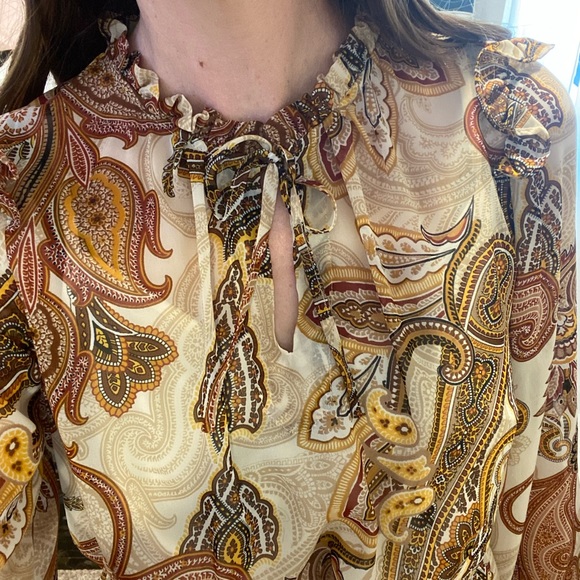 Paisley Print Long Sleeved Midi Dress - Picture 3 of 7